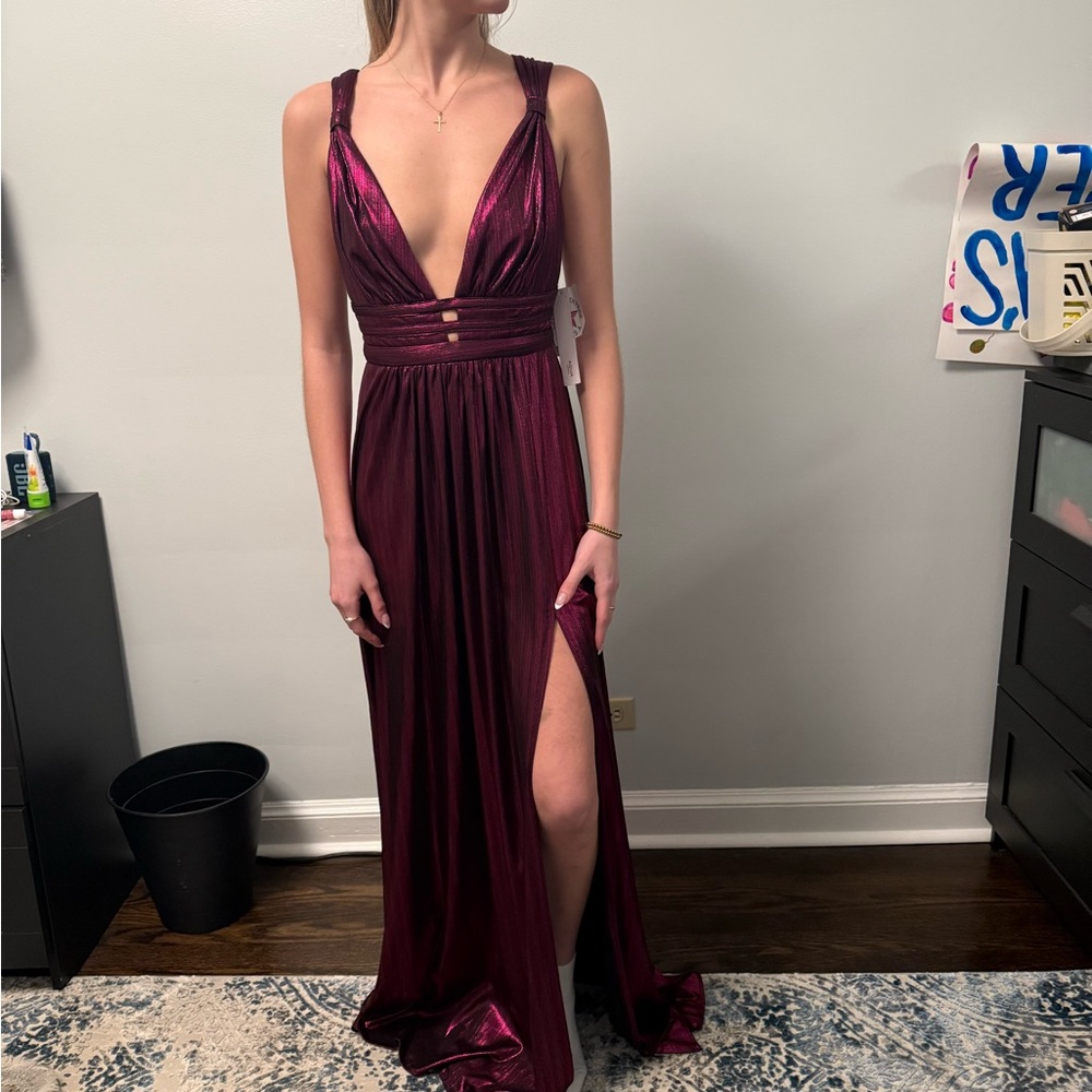 Bloomingdale's Deep Wine Maxi Dress